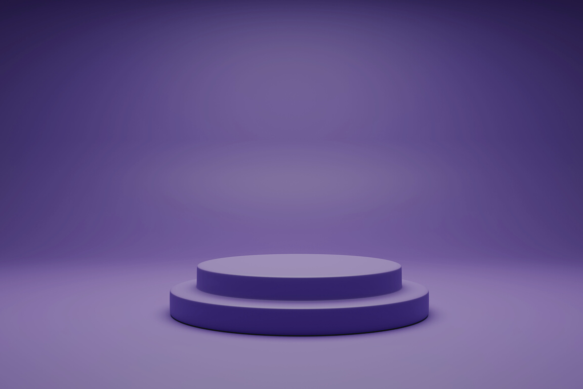 3D rendering purple product cylinder podium illustration